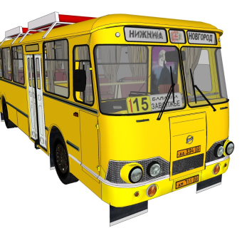 超精细汽车模型 大巴 LIAZ 677